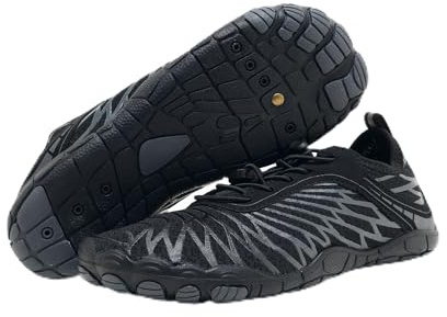 BRONOIR Grounding Barefoot Shoes with Copper, Flexible, Black, 11-11.5 Wide Women/9-9.5 Wide Men