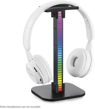 Mtlavishness RVB Casque de Casque pour Le Bureau Accessoire de Jeu Premium avec Base Anti-Glissement et fonctionnalité Rechargeable de Type C adaptée aux Consoles de Jeu PC et