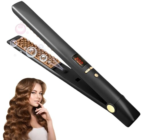 Hair Crimpers for Women, 120-200℃ Hair Crimper for Women, Negative Ion Crimping Tool Hair with Auto Shut Off, Crimpers Hair for Long-Lasting Root Volume Fluffy Hairstyle (Black)