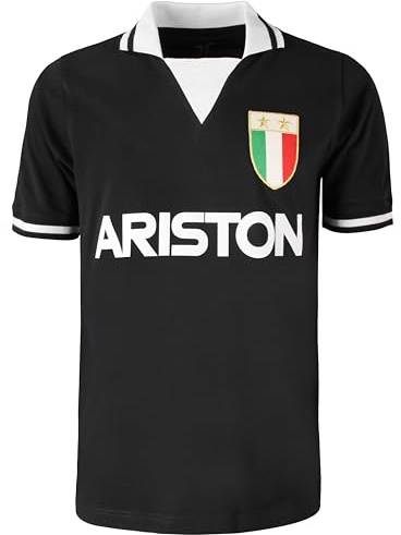 Juventus - Maglia Storica Away 1986/87, Prodotto Ufficiale, T-Shirt da Uomo, Maglietta da Calcio, L