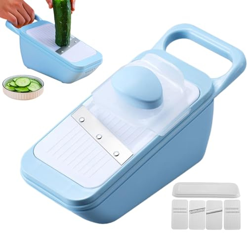 Erconsso Tagliaverdure, Grattugia Smontabile Ergonomica Antiscivolo, Tagliapatate a Griglia, Per Alimenti Per Bambini Insalata Preparazione Pasti Campeggio Cucina Commerciale E Domestica Frutta E
