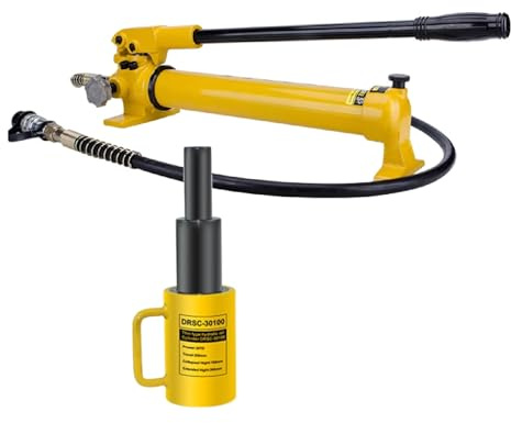 Cric Idraulico Multisezione, Martinetto For Sollevamento 20T/30T, Portatile, A 8 Tempi Con Pompa A Mano CP-700, Kit For Costruzioni, Navi, Ponti(30T jack+CP-700 hand pump)