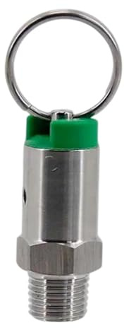 Baoblaze Soupape de Décharge de Pression pour Fût Bière Acier Inoxydable 304 Filetage 1/4 Pouce Installation Facile Convient à La Brassage Maison, 65 Psi
