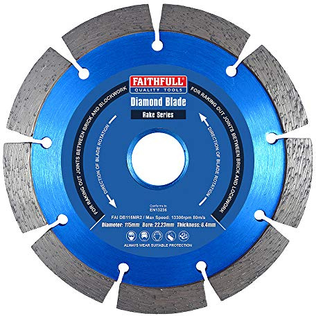 Faithfull FAIDB115MR2 Mortar Raking Diamond Blade 115mm x 22mm (4.5in)