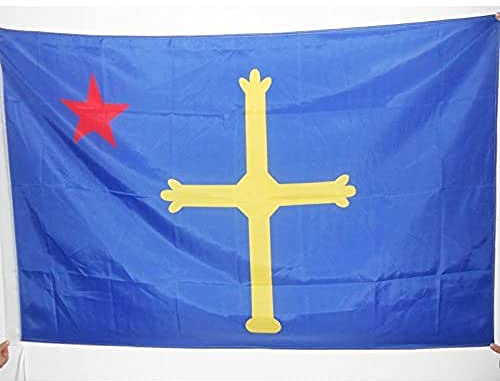 AZ FLAG Bandera de Asturias ASTURINA 90x60cm para Palo - Bandera NACIONALISTA ASTURIANA - INDEPENDENTISTA 60 x 90 cm