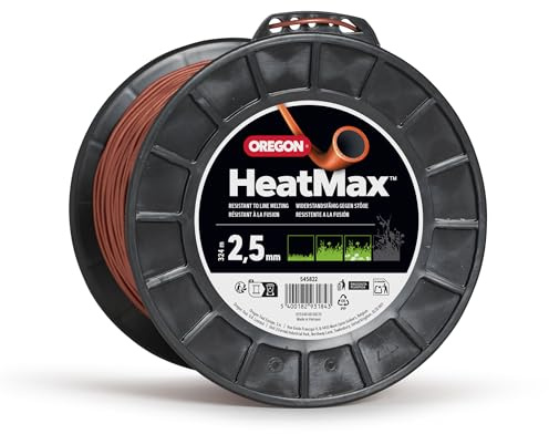 Oregon Hitzebeständig Nylon Mähfaden 2,5mm, 2,5 mm x 324 m (545822) | Für hohes Gras, Unkraut, Rasen und dichte Vegetation, Robuster Profi-Nylonfaden, Für die meisten Rasentrimmer