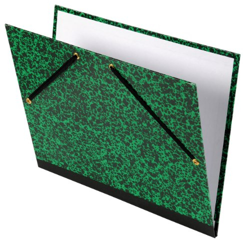 Exacompta 542800E 5er Pack Zeichenmappe Annonay für 50 x 65cm mit Gummizugverschluss. Aus extra starkem Karton 3cm Rückenbreite schwarz-grün marmoriert ideal zum transportieren und aufbewahren
