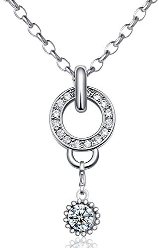 Morella Damen Charms Halskette Edelstahl 70 cm mit Charms Anhänger Amulett in Samtbeutel