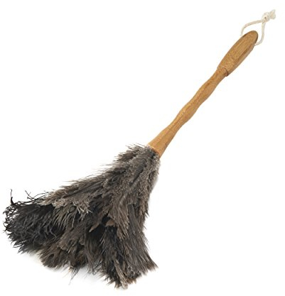 Addis 517676 Super Soft Real Ostrich Feather Duster Bamboo Handle, Natural Finish, Brown/Wood, 5 x 4 x 54 cm