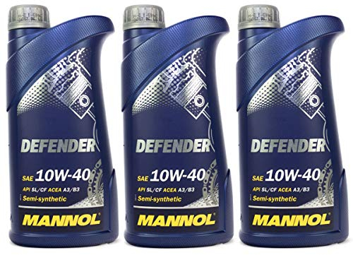 Motoröl Öl 3 Liter Mannol Defender 10W-40 teilsynthetisch API SL/CF Mercedes VW