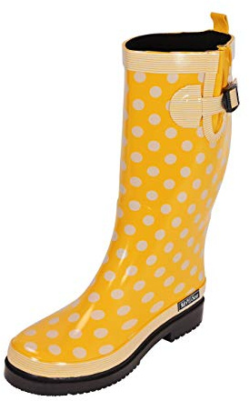 MADSea Ocean High Botas de Goma Botas de Agua para Mujer Caña Alta Amarillo, Tamaño:38 EU