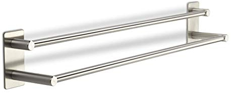 SOTECH Hakenleiste TALIDA 585 mm Stangen-Ø 12 mm Edelstahl | selbstklebend mit 3M klebepad inkl. 3 S-Haken für Küche und Bad Kleiderhaken