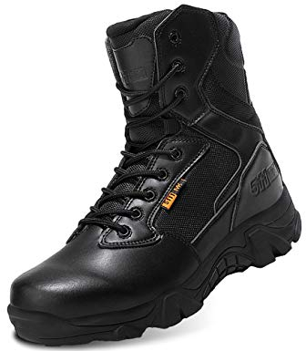IYVW A005 Herren Wanderstiefel leichte Trekkingstiefel Atmungsaktive Military Boots US Army Schuhe für Outdoor Camping Wandern Bergsteigen Wüsten Offroad Schwarz 46EU