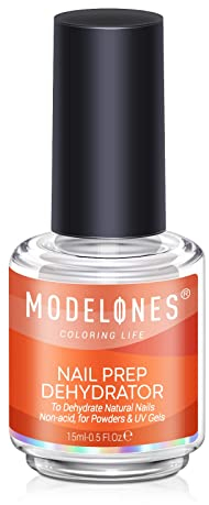 Modelones Dehydrator für Nägel 15ML, Nail Prep Dehydrator für Gel Nägel als Nagel Entfetter & Entfeuchter, Air Dry Superior Bond Primer Set fur Nail Art UV Nagellack Dip Powder Acryl Nägel Aufbaugel