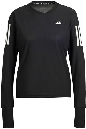 adidas Femme Own The Run Long Cuff Sleeve Tee, Black, M