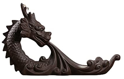 MOOWI Weihrauchbrenner Dragon Backflow Incense Burner Ceramic Waterfall Incense Burner Incense Holder Home Decor Office Yoga Teahouse Ornaments Räucherstäbchenhalter Zen Dekor