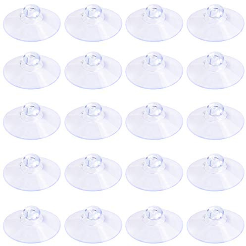 Pawfly 20 Stück klare Saugnäpfe 3 cm PVC Plastiksauger ohne Haken für Heimdekoration und Organisation