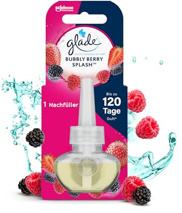 Glade (Brise) Electric Scented Oil Nachfüller, elektrischer Raumduft mit Duftöl, Bubbly Berry Splash, 1er Pack (1 x 20 ml)
