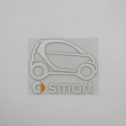 MOBYAT Auto Tankdeckel Dekorativer Aufkleber für Smart 450 451 453 Fortwo Forfour Außen-Styling, Silber