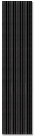 KAISER plastic® Akustikpaneele | Farbe: Eiche schwarz | Wandpaneele in verschiedenen Formaten | Deko Wohnzimmer | Wanddeko in Pastellfarbe | Akustik Paneele Wand | Lamellenwand (120 x 60 cm - 1STK.)