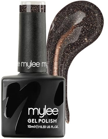 Mylee Reflective Gel Nail Polish 10ml [Chocolate Factory] UV/LED Soak-Off Nail Art Manicure Pedicure for Professional, Salon & Home Use [Spotlight Range] - Long Lasting & Easy to Apply