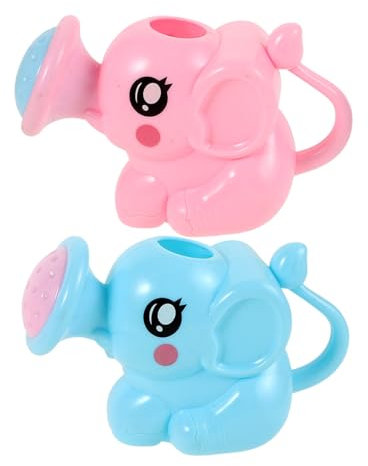 Toyvian Jouets De Bain en Forme Déléphant pour Garçons Et Filles 2 Pièces sans Trou en PP Arrosoirs Sûrs pour Tout-Petits