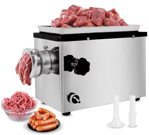 Commercial Electric Meat Grinder, Multifunctional Meat Mincer Machine, Stainless Steel Meat Mincer, Electric Meat Grinder with Tomato Strainer, Easy to Clean and Install, for Home Kitchen