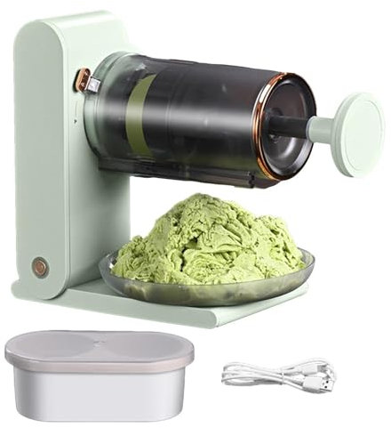 Piccolo tritaghiaccio, tritaghiaccio silenzioso ricaricabile con stampi for ghiaccioli, tritaghiaccio a forma di fiocco di neve con elevatore a coclea, macchina for gelato alla frutta, bevande fredde,