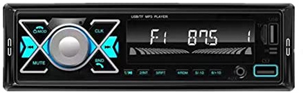 Agwuoetr Nuevas Luces de 7 Colores Radio FM Coche InaláMbrico Bluetooth 12V Reproductor de MP3 Plug-In U Disco Multimedia Radio