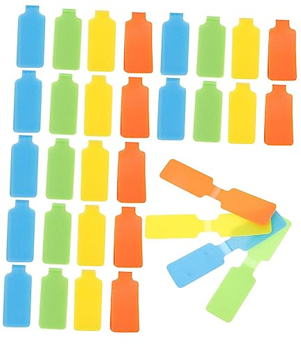 Operitacx Etiquetas De Cables Reutilizables De Nailon 20x45 Mm 50 Piezas Multicolor, Organizador Ajustable Para Hogar y Oficina, Sin Adhesivo, Resistentes, Prácticas y Fáciles De Usar