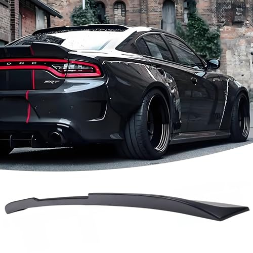NEESPOC Rear Window Spoiler Roof Wing Fit for Dodge Charger SRT Hellcat/GT/RT/SE/SXT/Scat Pack/Daytona 392 2015-2023 Matte Black V-Style Top Visor Lip Exterior Accessories