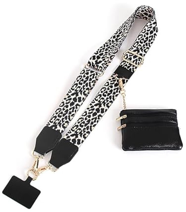 Ferizzia Correa para Teléfono con Bolsa con Cremallera, Cuerda Movil Colgar, Correa Cruzada para Teléfono, Cuerda Ajustable para Móvil, Phone Strap para Mujer, para Viaje