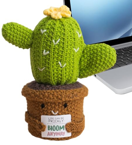 jamgeery Cactus de Ganchillo - Muñeca Decorativa De Ganchillo para Escritorio - De Escritorio Hecho A Mano En Forma De Cactus para Niños Adolescentes Y Practicantes De Mindfulness
