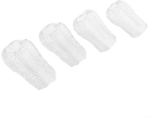 4 Pack Metal Mesh Gutter Guards for Leaf and Mud Debris Trap with Drain Pipe Covers Compatible with Square or Round Downpipes