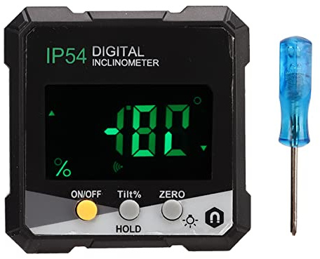 Digitales Inclinometer, LCD Winkelmesser, Magnetisches Winkelmessgerät mit 360° Messbereich - Präzise Messung, Großes Display, Ideal für Holzbearbeitung und Metall