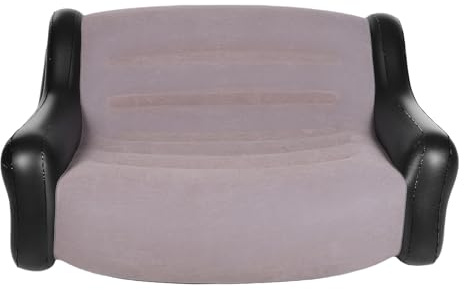 TIKATARER Aufblasbare Couch, 2-Sitzer-Sofa, Aufblasbare Couch, Aufblasbares Sofa aus Beflocktem Weich-PVC mit 150 Kg Tragfähigkeit und Schnellem Aufblasen, Ideal für Drinnen, Draußen, Camping und