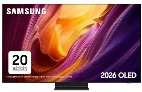 Samsung Smart TV 65-Inch S95H OLED 4K, Glare-Free, HDR 10+, Motion Xcelerator 165Hz, Dolby Atmos, Gaming Hub, FreeSync Premium Pro, G-Sync, Voice Control with AI(VAC), Alexa Built-in [2026]