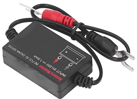 Wakects Monitor de Batería, Probador de Batería de Automóvil de 12 V BT 4.0 con Control de Aplicación, Entrada de 6 a 20 V, Seguimiento de Voltaje en Tiempo Real, Verificación de Arranque y Carga para