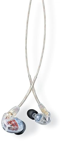 Shure SE535-CL Professional Sound Isolating Earphones, High Definition Sound + Natural Bass, Three Drivers, in-Ear Fit, Detachable Cable, Durable Quality - Clear