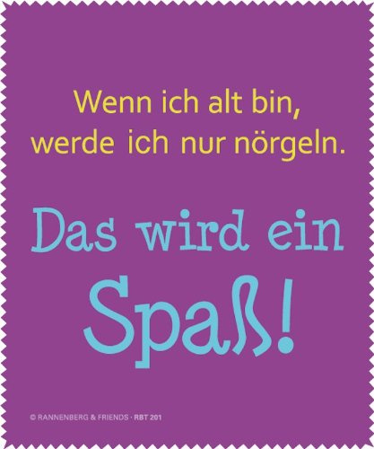 Brillenputztuch Wenn ich alt bin Rannenberg und Friends