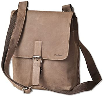 Woodland Original Umhängetasche Büffelleder Dunkelbraun/Vintage