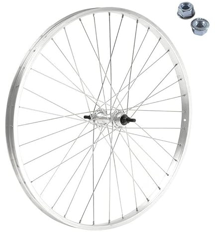 Ecovelo - Roue avant complète (jante, rayons et moyeu) pour VTT, vélo de ville, 26 x 1 3/8