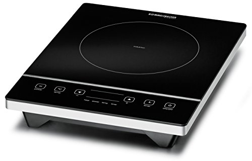 ROMMELSBACHER Einzelkochplatte CT 2005/IN Induktion - Glaskeramik, Touch Control, Topferkennung, 10 Leistungsstufen, 10 Temperaturstufen von 60-240 °C, Timer, Abschaltfunktion, 2000 Watt