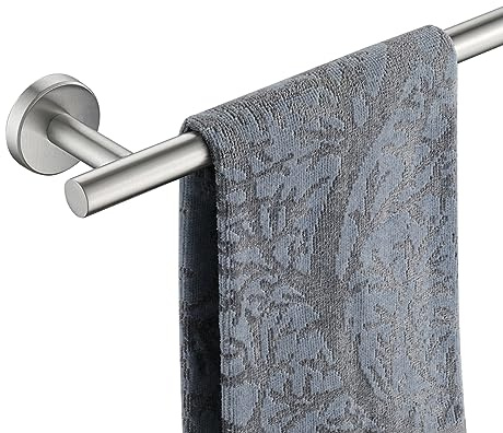 JQK Bath Towel Bar, 33 Inch 304 Stainless Steel Thicken 0.8mm Single Towel Rack for Bathroom, Towel Holder Brushed Finished Wall Mount, Useable Length 30 Inch, TB110L30-BN