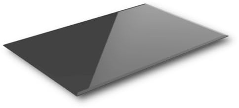 Euro Tische Glasplatte für Kaminofen und Tischplatte in 90x60cm Facettenschliff, Schutzplatte mit 6mm ESG Sicherheitsglas, Funkenschutzplatte, Glasboden für Kamin (Schwarz)