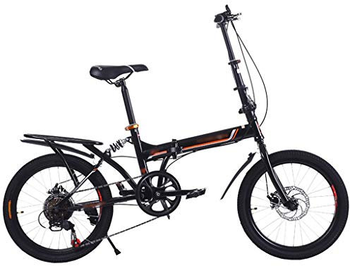 TYXTYX Folding Bike Fahrrad Klapprad Faltrad,20 Zoll Alu Klapp Fahrrad Faltrad Folding Bike 7 Gang Nabendynamo, tragbarer Student ultraleichter Ausritt im Freien