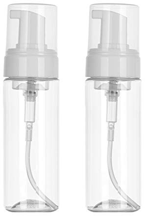 200 ml skumdispenser flaska, Beoncall 2 st genomskinliga tomma sprayflaskor plast skumdispenser flaska skum tvålpump dispenser påfyllningsbar behållare kosmetisk spray för tatuering smink och mer