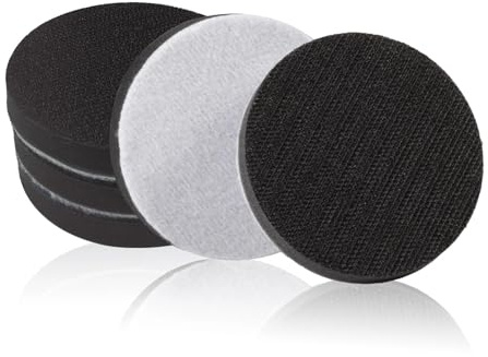 LEONTOOL 5 Pack 3 Inch Hook and Loop Soft Foam Buffering Pad, Sponge Cushion Buffer Backing Pad No Hole, 75 mm for Sanding Pad