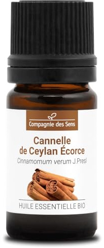 CANNELLA DI CEYLON CORTECCIA BIO - 5mL - Olio Essenziale di Qualità Premium - 100% Puro, Naturale, garantito ChromaCert® - Chemotipizzato & Integrale