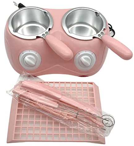 Olla eléctrica doble para derretir chocolate, juego de máquina eléctrica para derretir fondue, herramienta de cocina para hacer chocolate con caramelos en el hogar Olla doble (incluye accesorios gratu